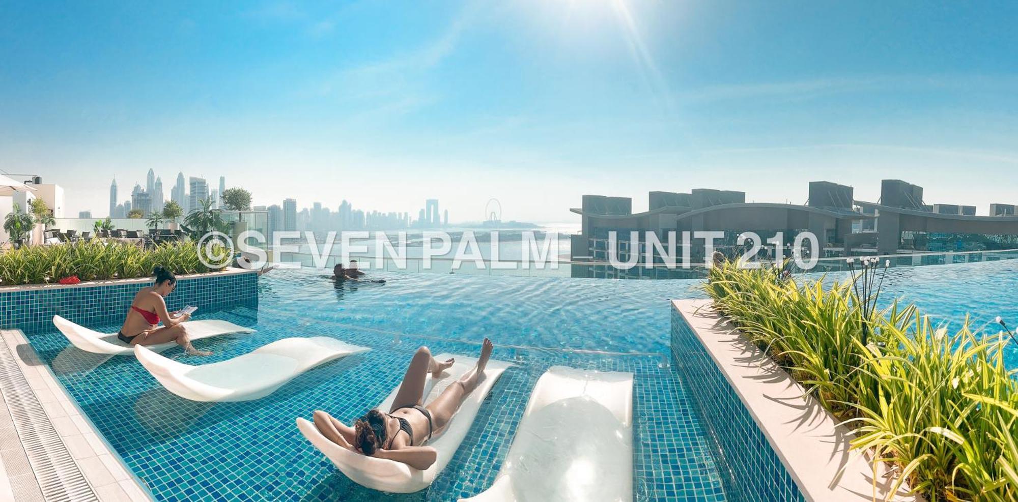 Luxus-Studio Mit Private Beach In Top-Lage, Meerblick & Infinity Pool! 두바이 외부 사진