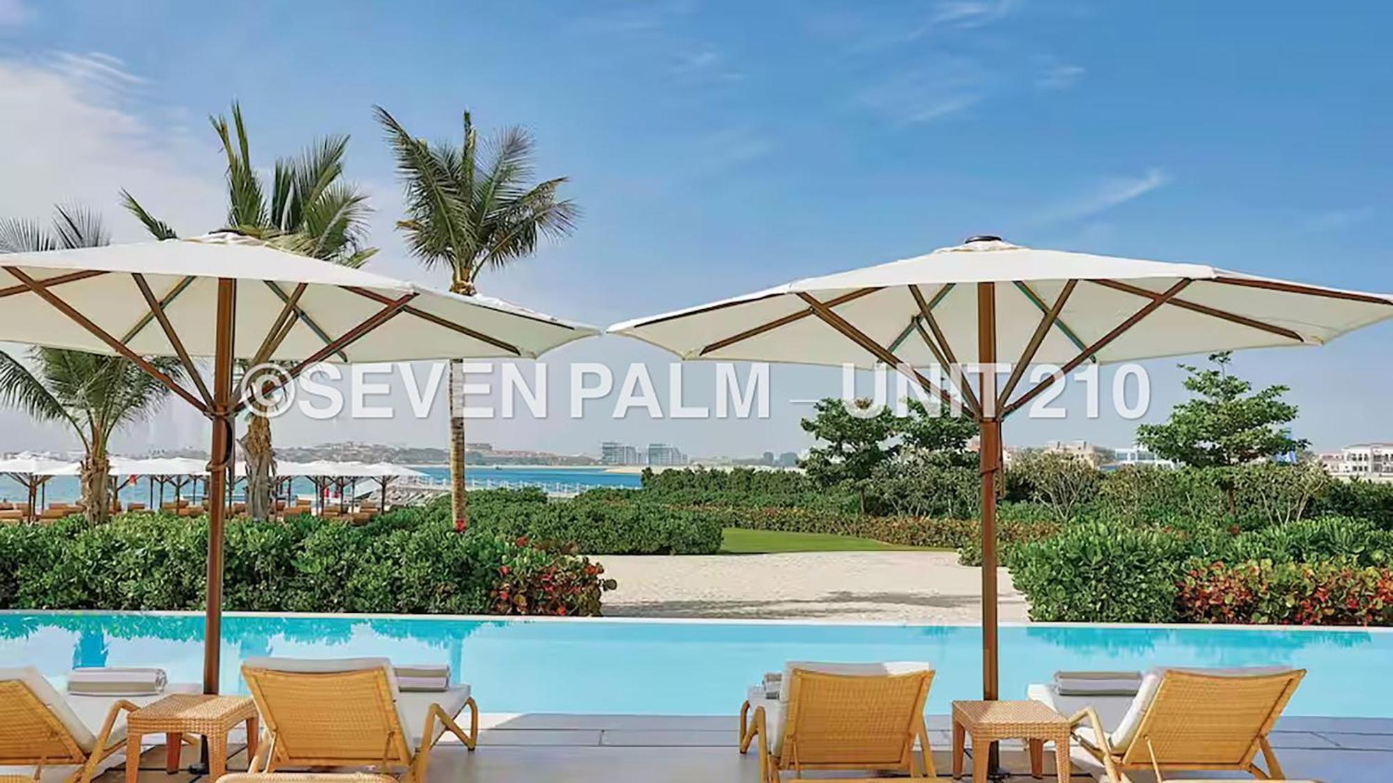 Luxus-Studio Mit Private Beach In Top-Lage, Meerblick & Infinity Pool! 두바이 외부 사진